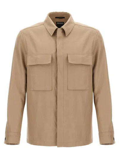 ZEGNA ZEGNA OASI LINO OVERSHIRT
