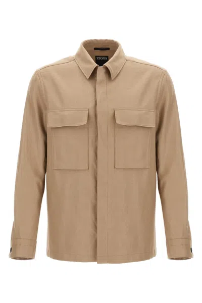 ZEGNA ZEGNA OASI LINO OVERSHIRT