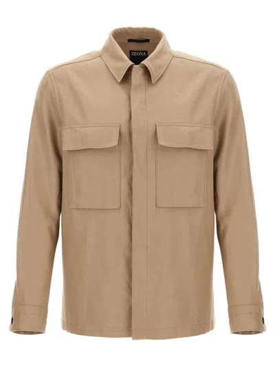 ZEGNA OASI LINO OVERSHIRT