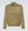 Zegna Linen Overshirt In Green
