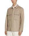 Zegna Surchemise En Oasi Lino In Light Taupe