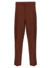 Zegna Pantalone In Lino Mattone  Uomo