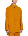 Zegna Camicia In Lino Arancione  Uomo In Yellow