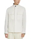 Zegna Veste Militaire En Oasi Lino In White