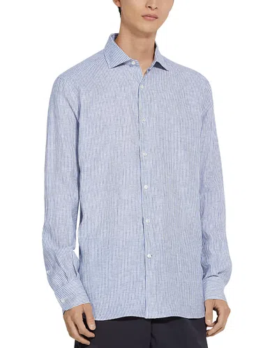 ZEGNA OASI LINO REGULAR FIT LINEN SHIRT