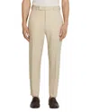 Zegna Oasi Lino Regular Fit Linen Trousers In Brown