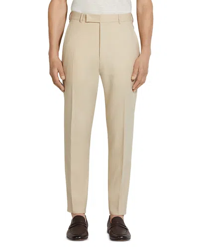 ZEGNA OASI LINO REGULAR FIT LINEN TROUSERS