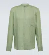 Zegna Oasi Linen Shirt In Green