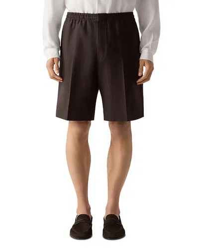 Zegna Oasi Lino Shorts In Multi