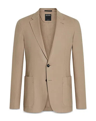 ZEGNA OASI LINO SLIM FIT LINEN JACKET