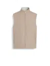 Zegna Oasi Lino Vest In Taupe Clair
