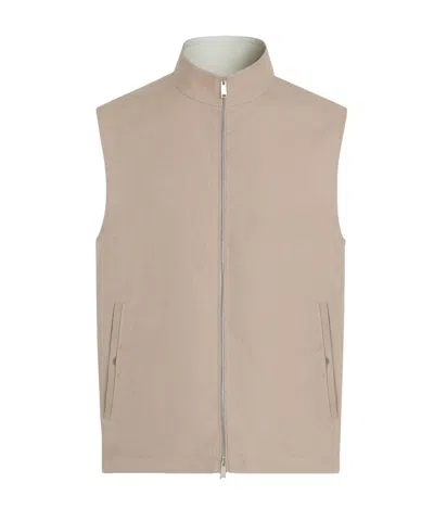 ZEGNA ZEGNA OASI LINO ZIPPED VEST