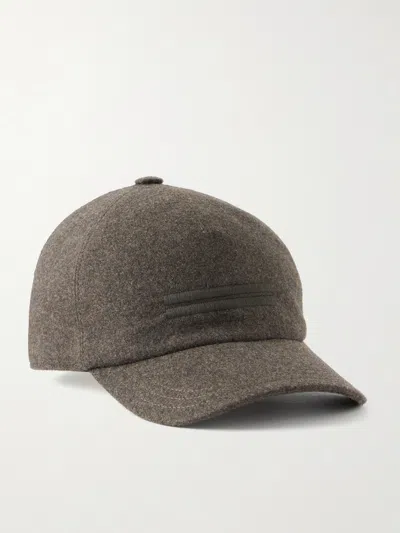 Zegna Oasi Logo-embellished Cashmere Baseball Cap In Green