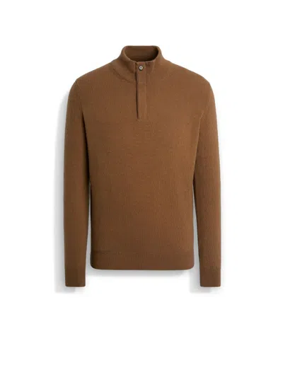 Zegna Oasi Mock In Brown