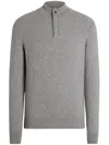 Zegna Button-front Cashmere Jumper In Grey