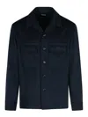Zegna Oasi Night Blue Cashmere Shirt In Blue