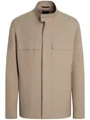 Zegna Surchemise En Oasi Lino In Neutrals