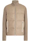 Zegna Light Taupe Multimélange Oasi Cashmere Full Zip Blouson In Nude