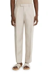ZEGNA OASI PLEATED LINEN TROUSERS