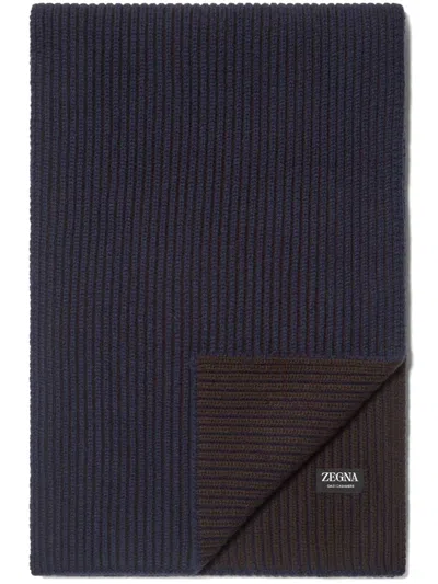 Zegna Oasi Scarf In Navy