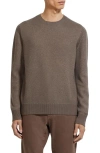 Zegna Oasi Seed Stitch Cashmere Sweater In Brown