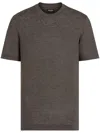 Zegna Oasi Linen T-shirt In Brown