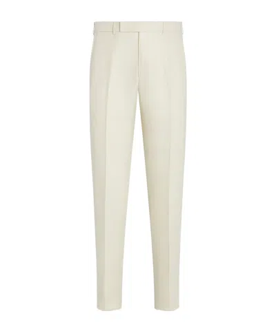 Zegna Oasi Waist-loop Casual Pants In Neutral