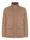 Zegna Oasis Cashmere Elements Coat In Brown