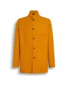 Zegna Camicia In Lino Arancione  Uomo In Yellow
