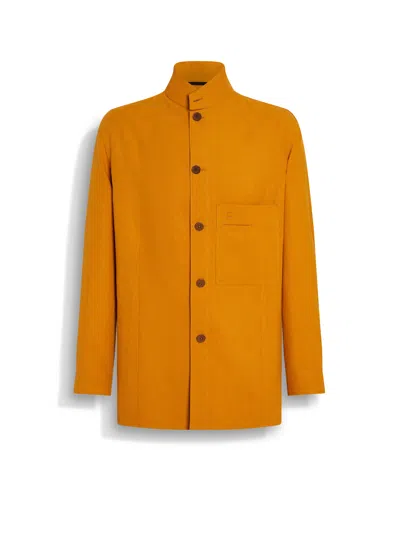 ZEGNA SURCHEMISE EN OASI LINO OCRE