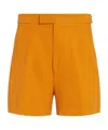 Zegna 232 Road Brand Mark Mid Length Swim Trunks In Orange
