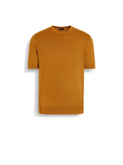 ZEGNA OCHRE PREMIUM COTTON T-SHIRT