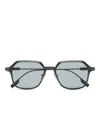 Zegna Octagonal-frame Sunglasses In Black