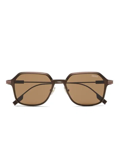 ZEGNA OCTAGONAL-FRAME SUNGLASSES