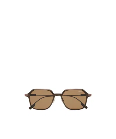 ZEGNA OCTAGONAL FRAME SUNGLASSES