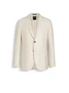 Zegna Oasi Deconstructed Linen Sport Coat In Off White