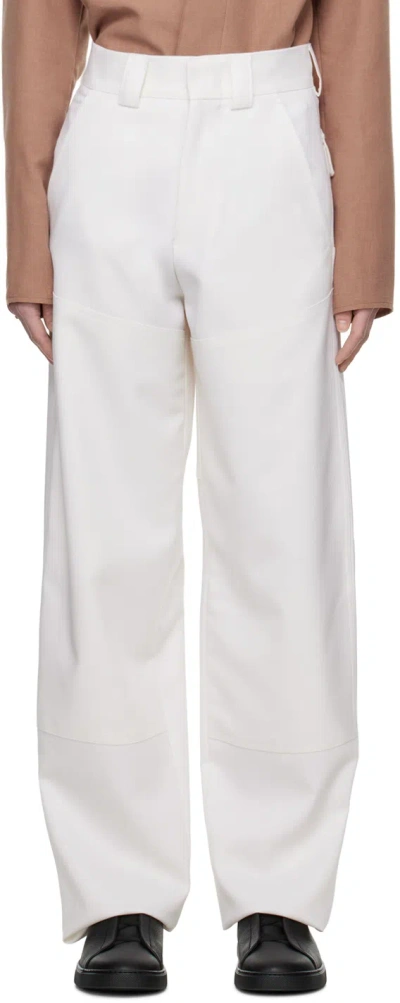 Zegna Off-white Paneled Trousers