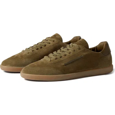 Zegna Olive Green 232 Suede Low Top Sneaker