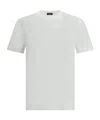 Zegna Open-necked Black Shirt In White