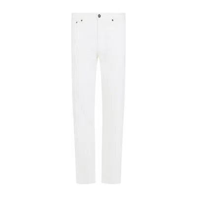 Zegna Straight-leg Jeans With Subtle Details In White