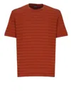 Zegna Striped Pattern Crew Neck T-shirt