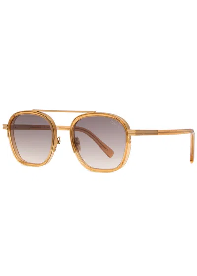 Zegna Orizzonte I Aviator-style Sunglasses In Gold