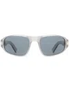Zegna Oval-frame Sunglasses In Grey