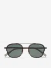 Zegna Lunettes De Soleil Orizzonte I En Métal Et Acétate Gris Foncé Transparent In Antracite Grey