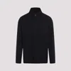 Zegna Jacket With Hidden Closure In Blue Navy Unito