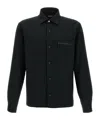 Zegna Padded Techmerino Shirt Jacket In Black