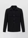Zegna Pure Cashmere Overshirt In Blue