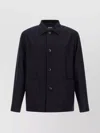 Zegna Overshirt With Collared Design And Pockets In Black