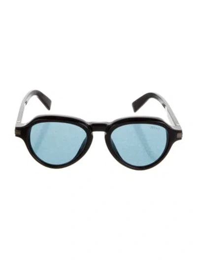 Pre-owned Zegna Oversize Mirrored Sunglasses In Brown