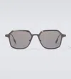 Zegna Oversized Aluminum Square Sunglasses In Gray